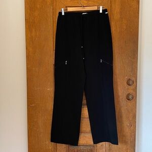 St. John’s Sport Wide-Leg Pants drawstring black SMALL